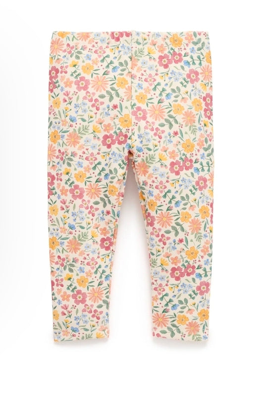 Purebaby - Thick Leggings with Pockets - Wild Flower Print