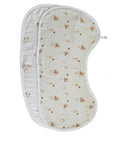 Load image into Gallery viewer, Mini & Me - Burp Bib - Desert Palms/Nude Gingham
