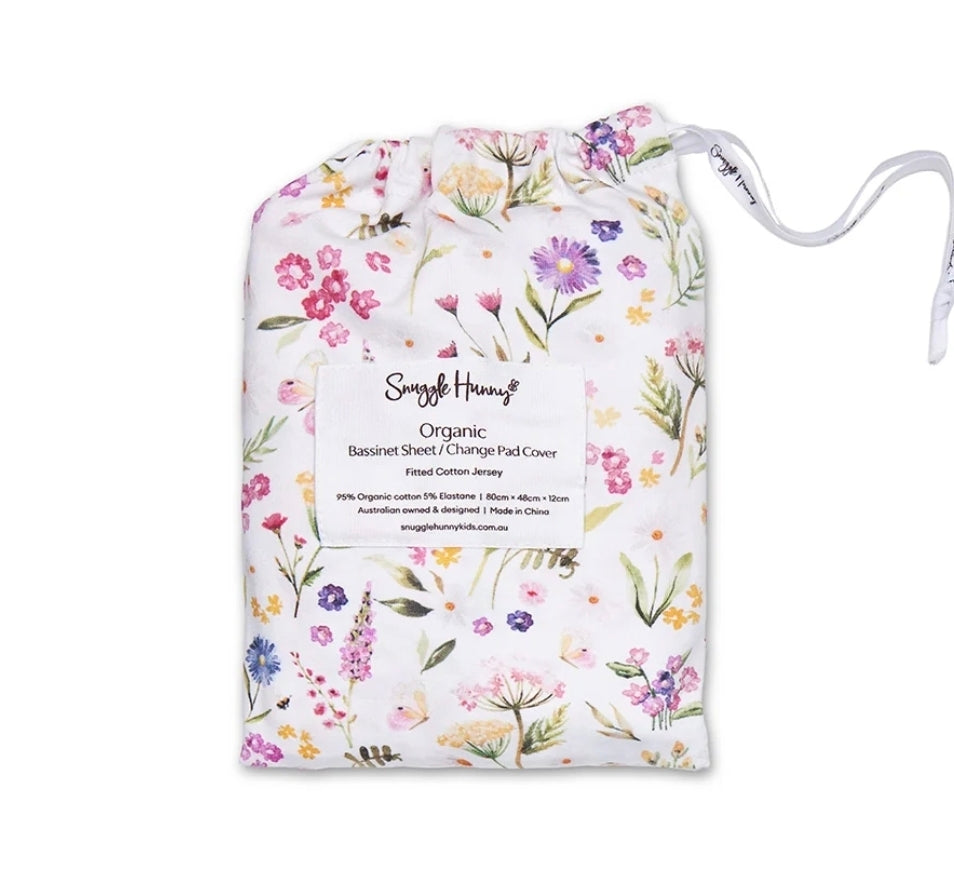 Snuggle Hunny- Bassinet Sheet/Change Pad cover- Gracie