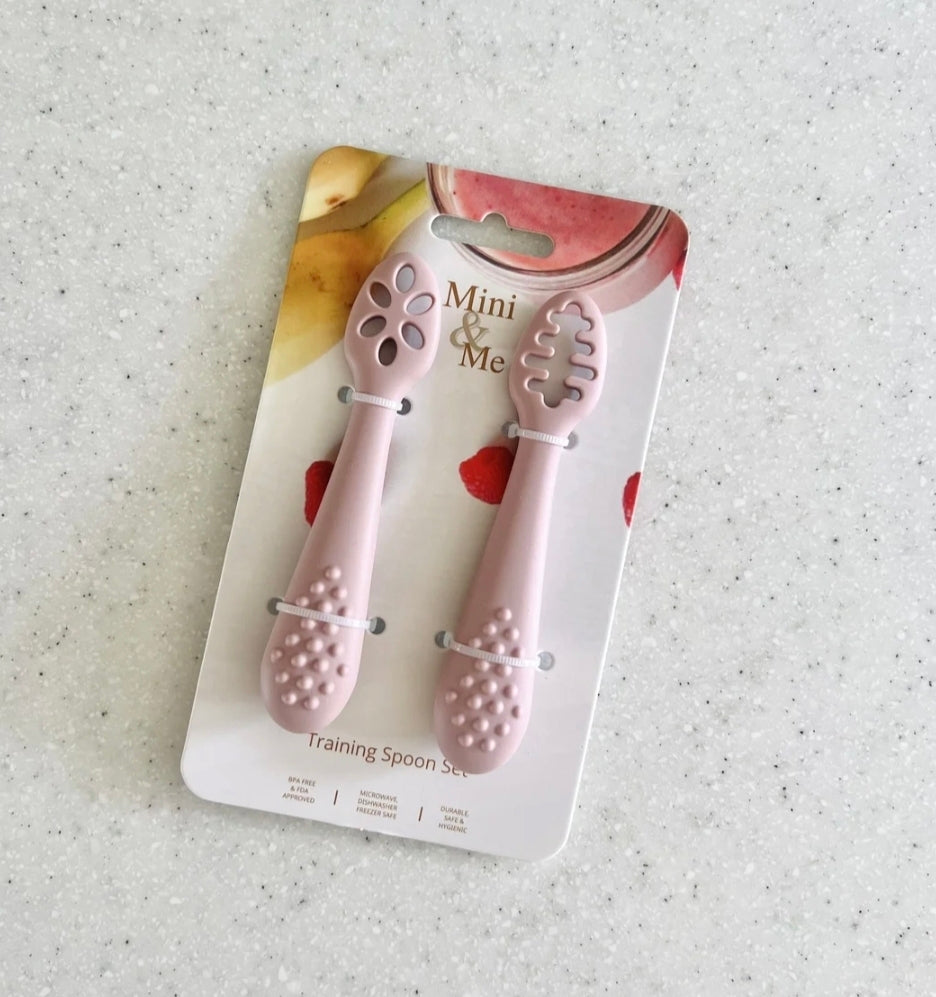Mini & Me - Training Spoon Set - Cherry