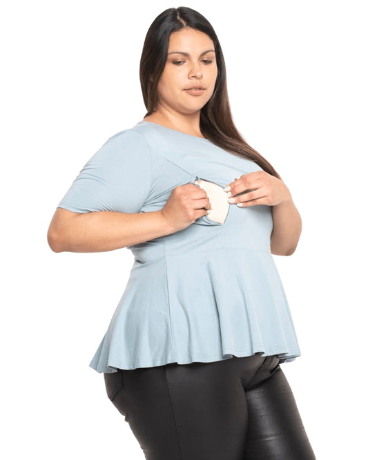 Mama Clothing - Isla Breastfeeding Top - Blue