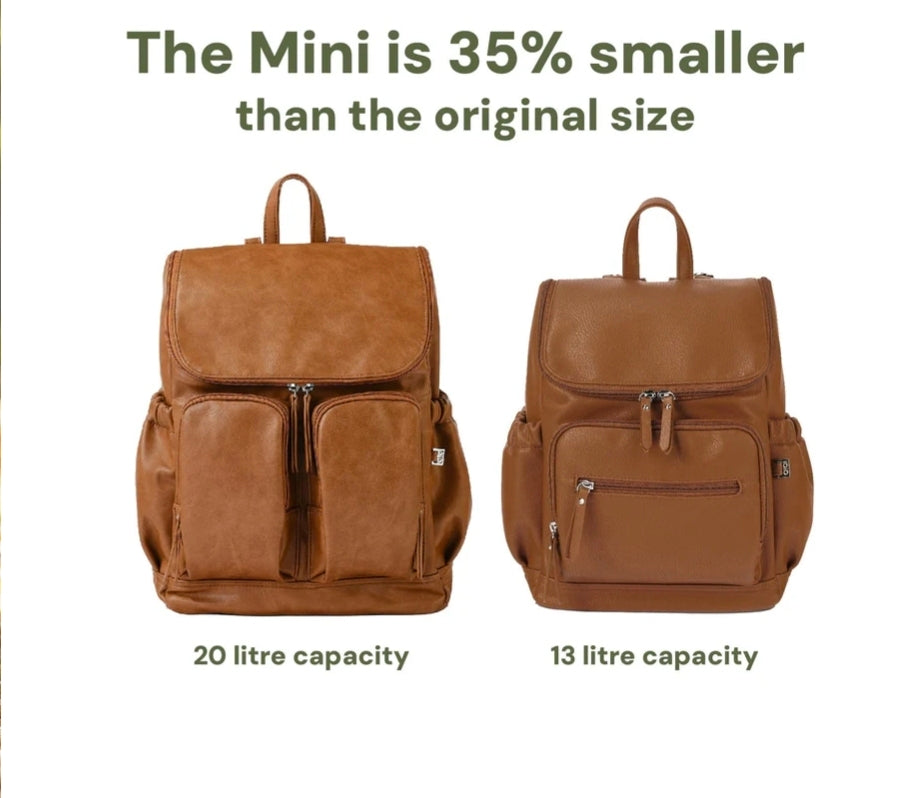 OiOi Mini Signature Backpack - Chestnut Dimple