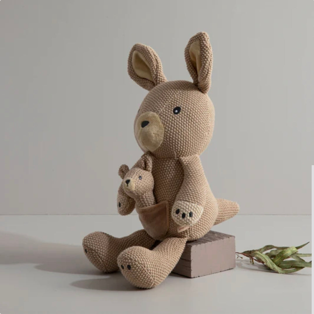 Living Textiles- Australian Knitted Toy - Kylie The Kangaroo