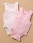 Load image into Gallery viewer, Purebaby - Rib Bodysuit 2pk - Pale Pink
