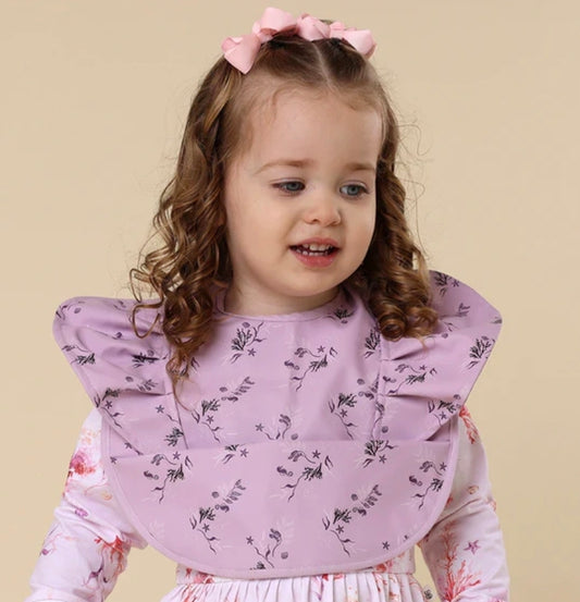 Snuggle Hunny Waterproof Bib - Coral Frill