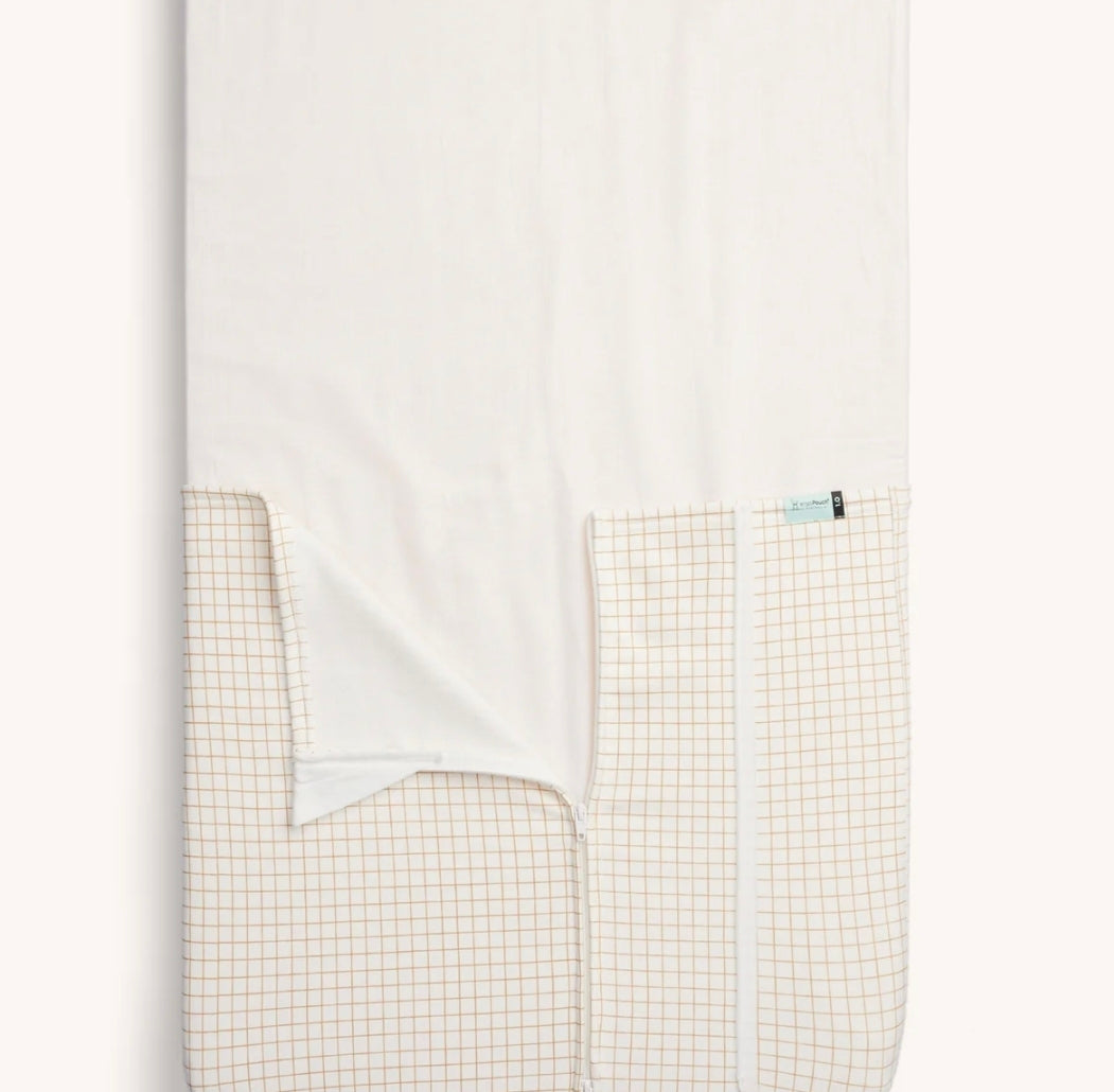 ErgoPouch - Hug Me Blanket 1.0/2.5 Tog - Basinet - Caramel Grid