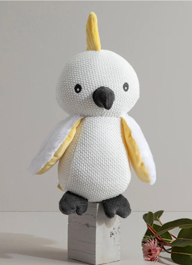 Living Textiles- Australian Knitted Toy - Colin The Cockatoo