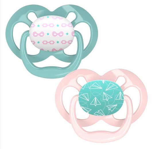 Dr Browns Advantage Pacifier Stage 2 - Pink 2pk