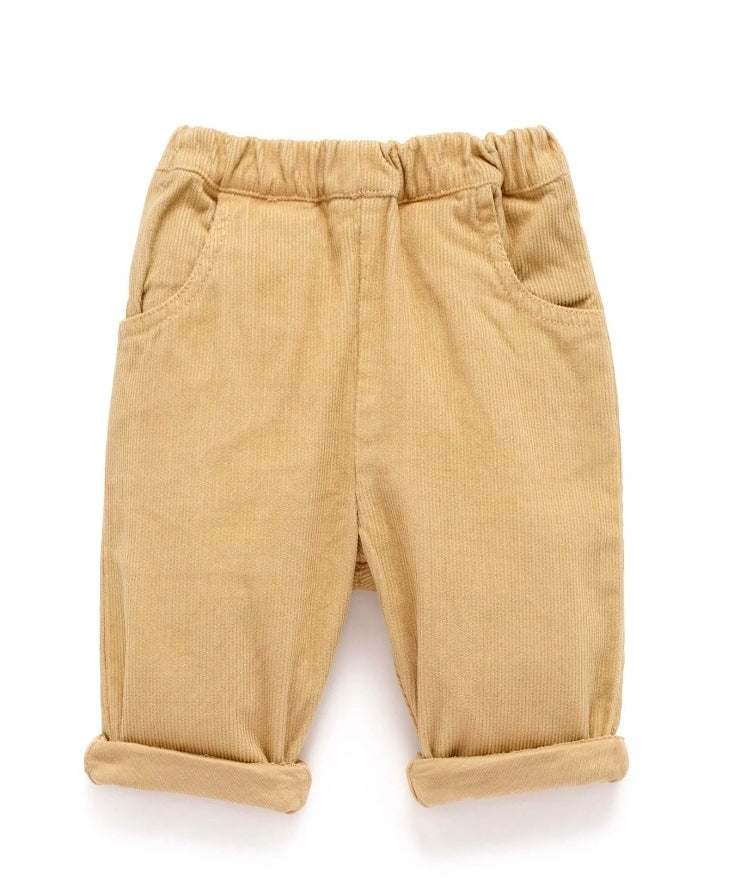 Purebaby - Lined Corduroy Pants - Mushroom