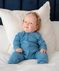 Load image into Gallery viewer, Lummi In colour - Organic Cotton Growsuit - Heather Blue

