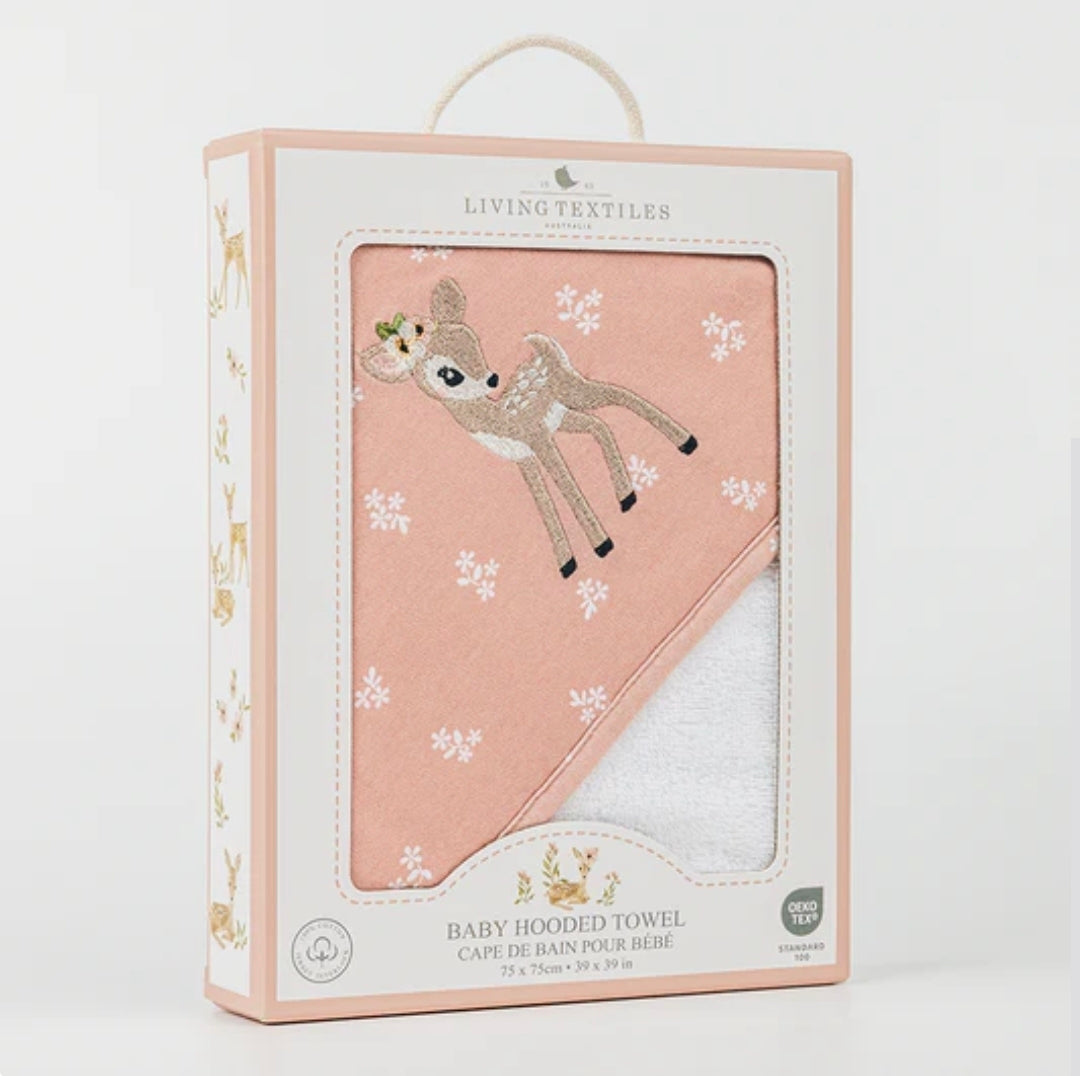 Living Textiles - Baby Hooded Towel - Sophia Garden