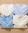 Load image into Gallery viewer, Purebaby - Zip Growsuit 4pk - Pale Blue Bear
