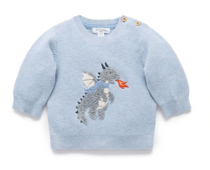 Purebaby - Magical Forest Jumper - Ice Melange