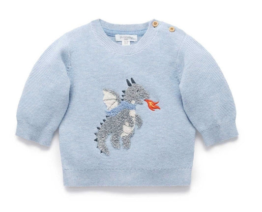 Purebaby - Magical Forest Jumper - Ice Melange