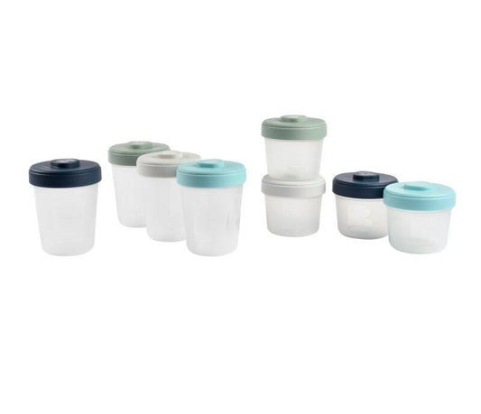 Beaba- Toddler Food Storage Set - 8 Clip Portions (4x150ml & 4x250ml)