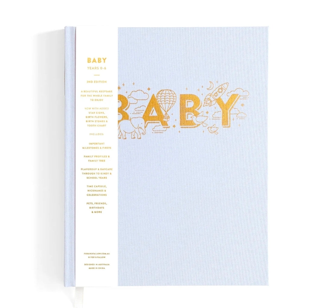 Baby Book Powder Blue Years 0-6