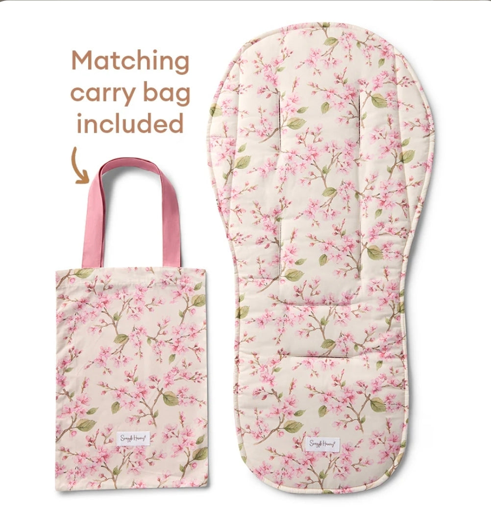 Snuggle Hunny Kids - Organic Universal Reversible Pram Liner - Cherry Blossom