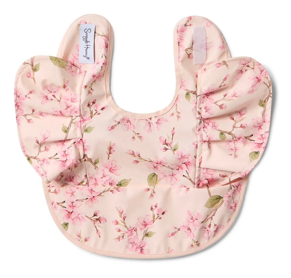 Snuggle Hunny Kids - Bib With Frill - Cherry Blossom