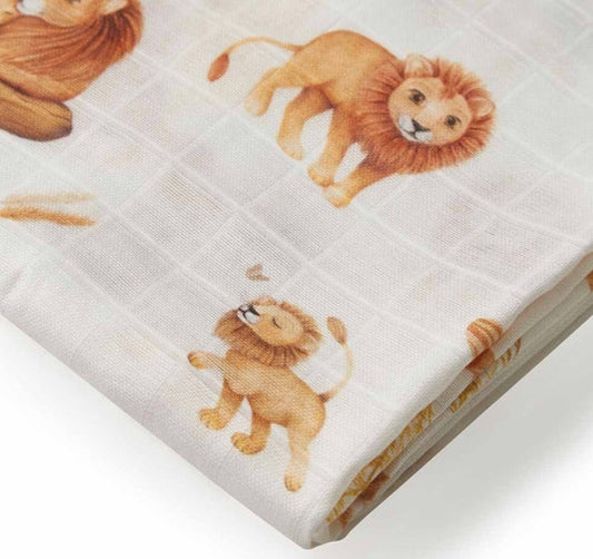 Snuggle Hunny - Organic Muslin Wrap - Lion