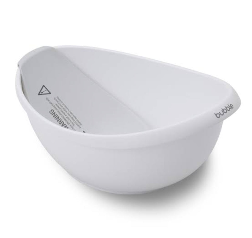 Bubble Baby Bath with Baby Seat - White