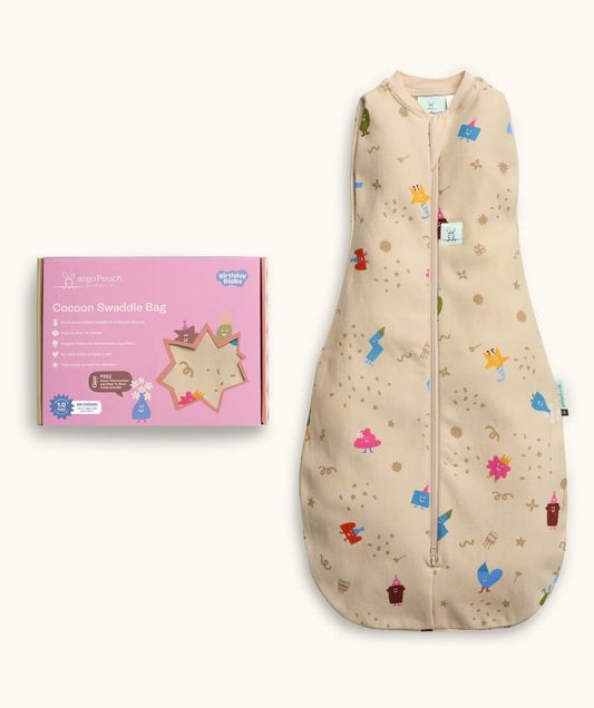 Ergopouch - Cocoon Swaddle Bag 1.0Tog - Birthday Blobs