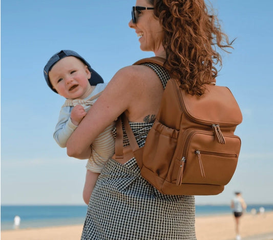OiOi Mini Signature Backpack - Chestnut Dimple