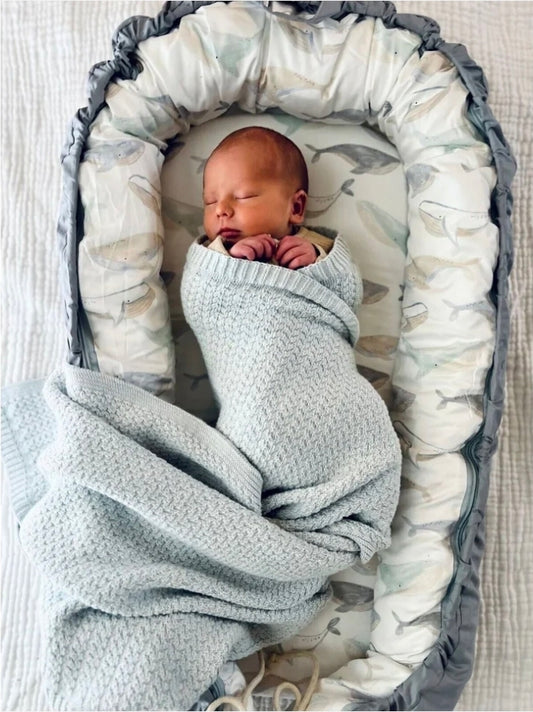 Cuddle Bug & Co - Baby Lounger - Whales