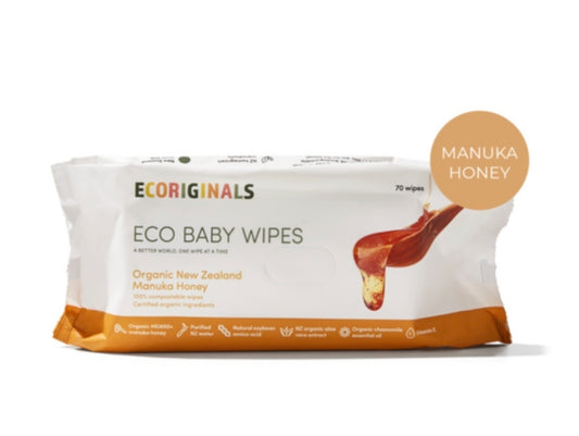 ECORGINALS - Plant Based Eco-Luxury Wipes 70 Pack New Zealand Manuka Honey