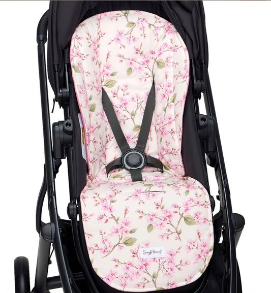 Snuggle Hunny Kids - Organic Universal Reversible Pram Liner - Cherry Blossom
