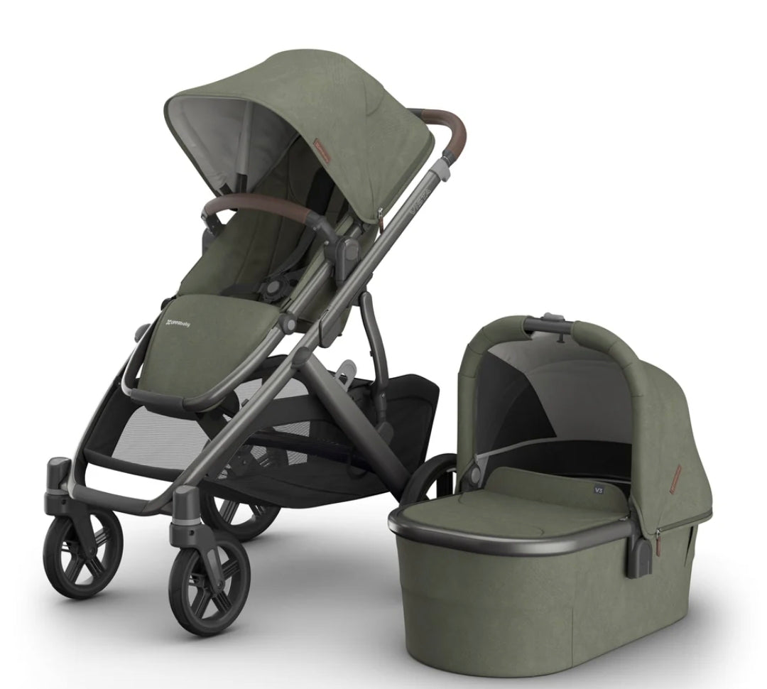 Uppababy - Vista V3 With Bassinet - Meadow Green (Evelyn)