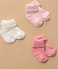 Load image into Gallery viewer, Purebaby - 3Pk Rib Sock - Pale Pink
