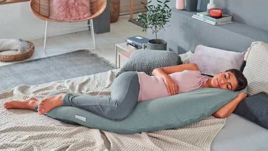 Theraline The Original Maternity & Nursing Pillow Inc Cover - Melange Green Grey
