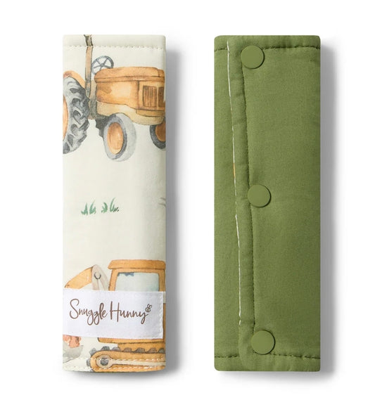 Snuggle Hunny Kids - Universal Reversible Pram Strap Covers - Diggers And Tractors