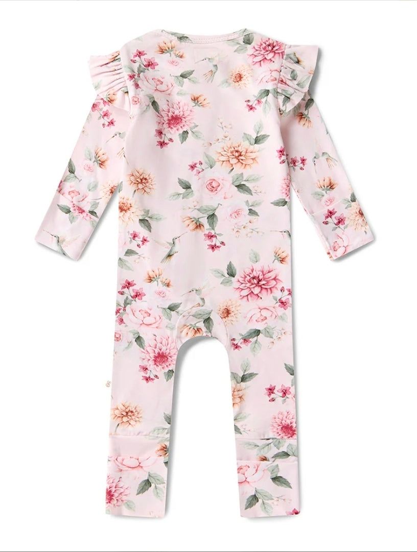 Snuggle Hunny Kids - Convertible Romper - Birds & Bloom