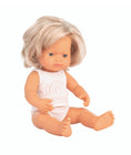 Load image into Gallery viewer, Miniland Doll 38 cm - Caucasian Girl, Blonde
