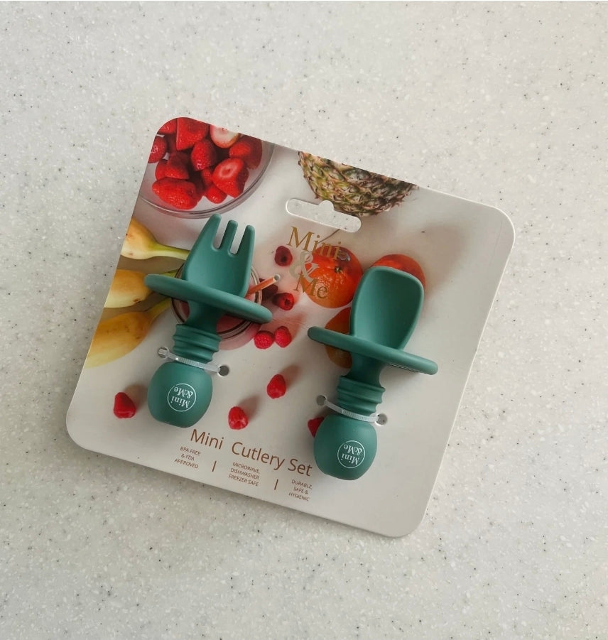 Cuddle Bug & Co - Mini Cutlery Set - Kale