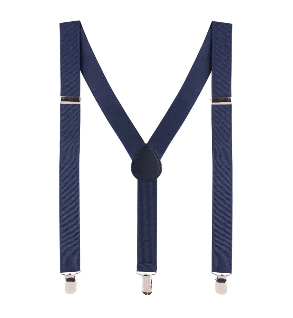 Designer Kidz - Bradley Boys Suspenders - Navy