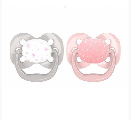 Dr Browns Advantage Pacifier Stage 1 - Pink 2pk