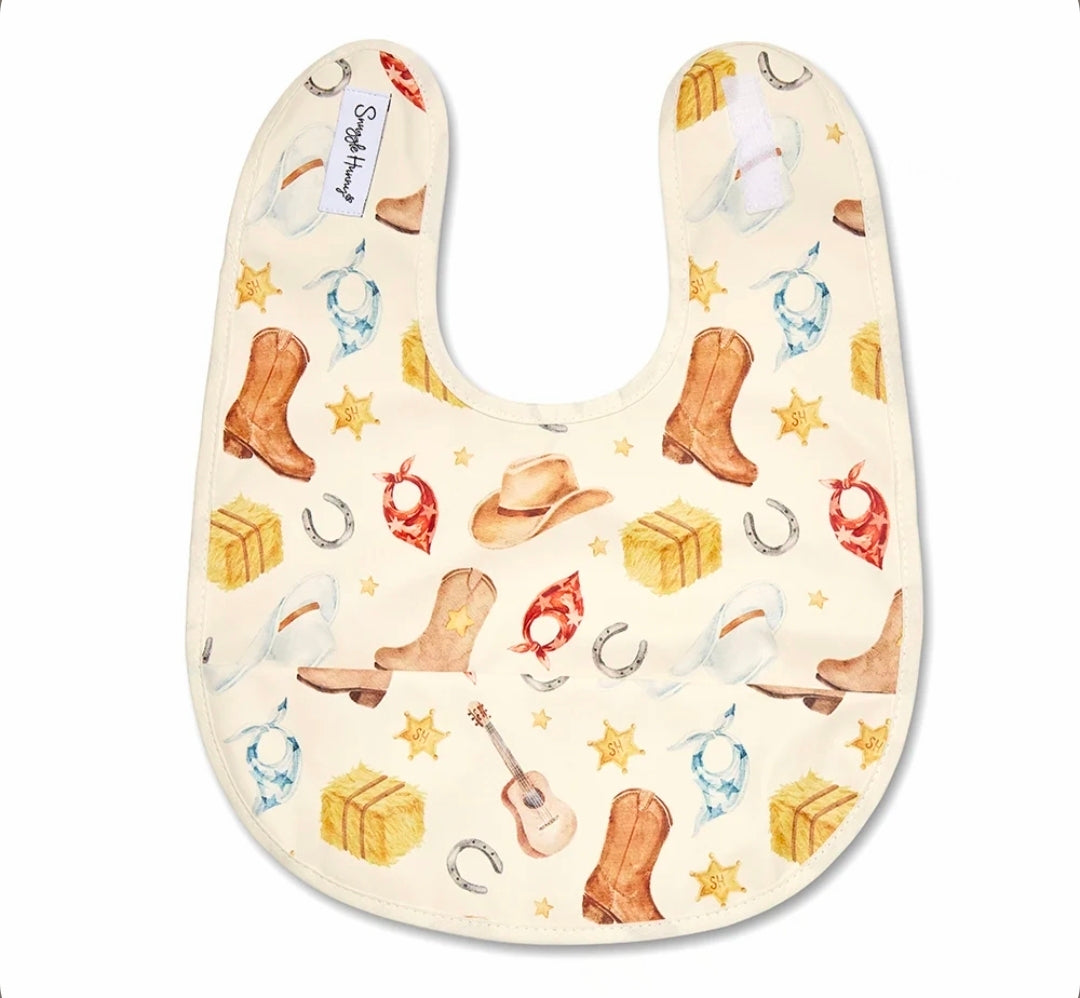 Snuggle Hunny - Bib - Cowboys