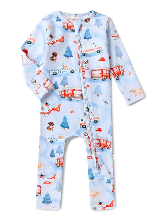 Snuggle Hunny Kids - Convertible Romper - To The Rescue
