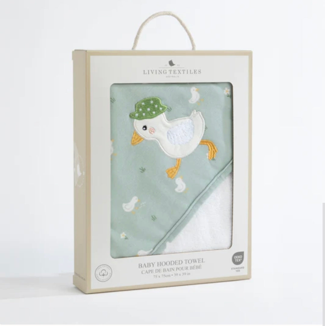 Living Textiles - Baby Hooded Towel - Goosey Goosey
