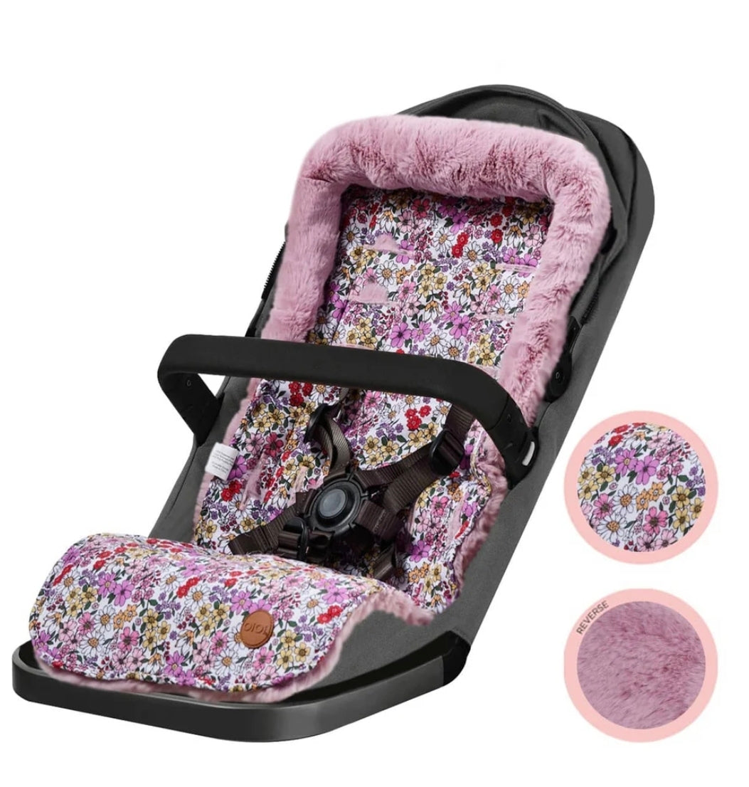 OiOi Cozy Fleece Pram Liner - Daisy
