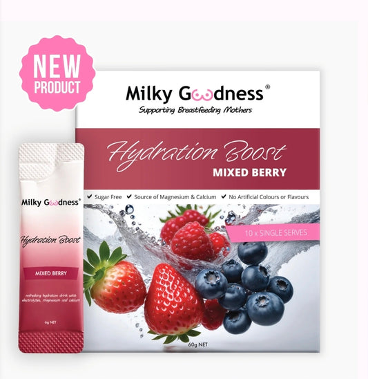 Milky Goodness - Hydration Boost - 10 Single Serves | Mixed Berry