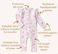 Load image into Gallery viewer, Snuggle Hunny - Organic Convertible Snugglesuit With Frill - Alice’s Tea Party
