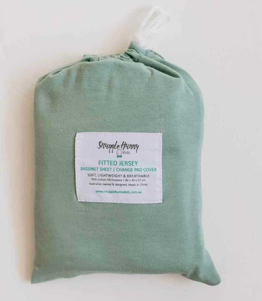 Snuggle Hunny Kids - Bassinet Sheet/Change Pad Cover - Sage