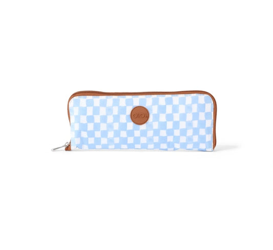 OiOi Fold Up Tote - Blue Check