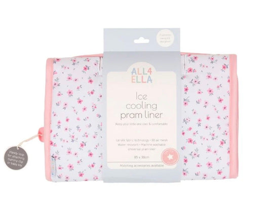 All4Ella - Ice Cooling Pram Liner - Pink Petals