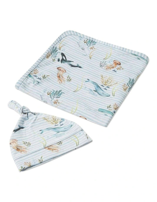 Snuggle Hunny Kids Wrap Set - Whale Baby