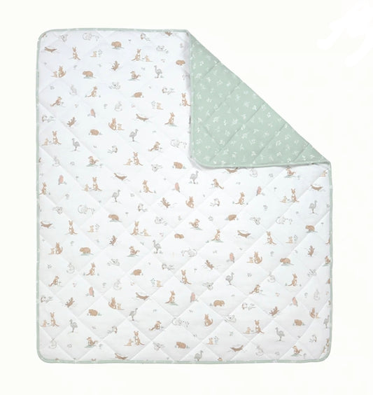 Reversible Jersey Cot Comforter - Australiana