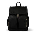 Load image into Gallery viewer, OiOi Nappy Backpack - Black Nylon/Gold
